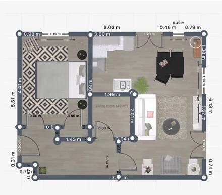 „Room Planner“ mobili aplikacija