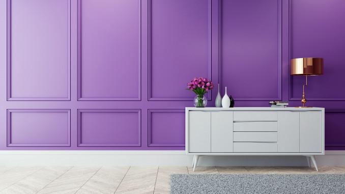 PANTONE 17-3938 Very Peri spalva interjere